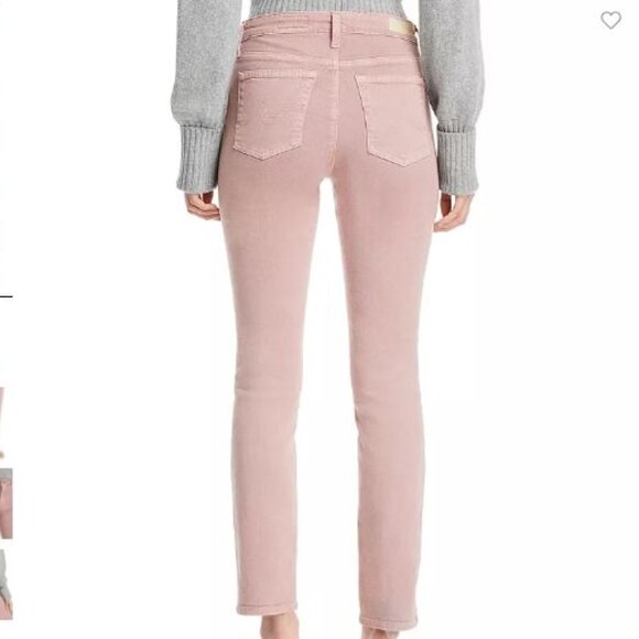 AG The Prima Crop Mid Rise Cigarette Crop Jeans in Rose Blush Size 27R - Picture 3 of 15